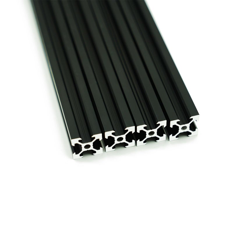 Iverntech 4PCS 500mm 2020 V Slot Aluminum Extrusion 19.68 inches Black Aluminum Profile European Standard Anodized Linear Rail for DIY 3D Printer and CNC Machines - Image 1